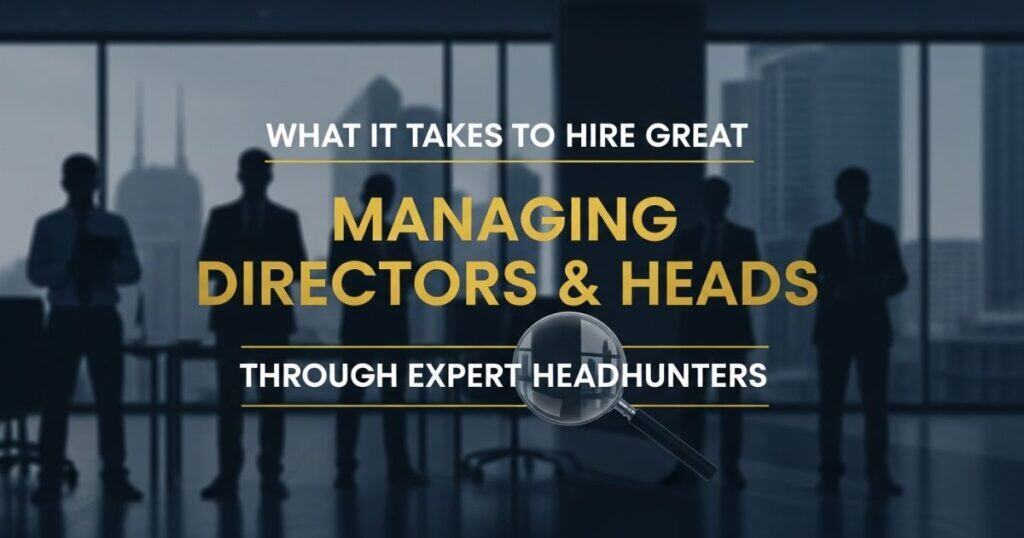 Expert Headhunters assisting companies in hiring senior directors and business heads for leadership roles.