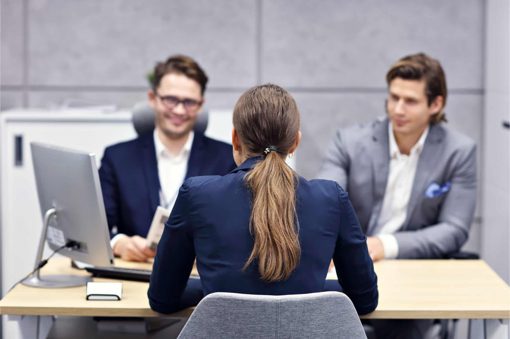 Job candidate meeting recruitment consultants to start career journey with expert consultancy support