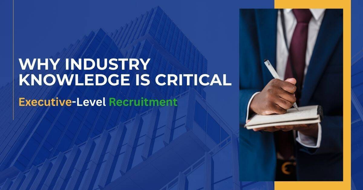 Business leader writing notes, highlighting industry knowledge in executive recruitment strategy.