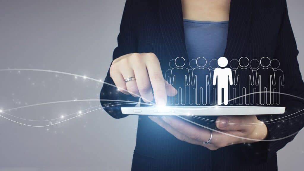 Executive search firm using digital tools to identify top leadership talent.