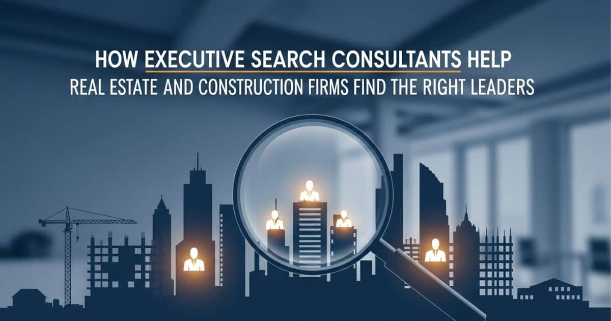 Executive Search Consultants helping real estate and construction companies identify top leadership talent.