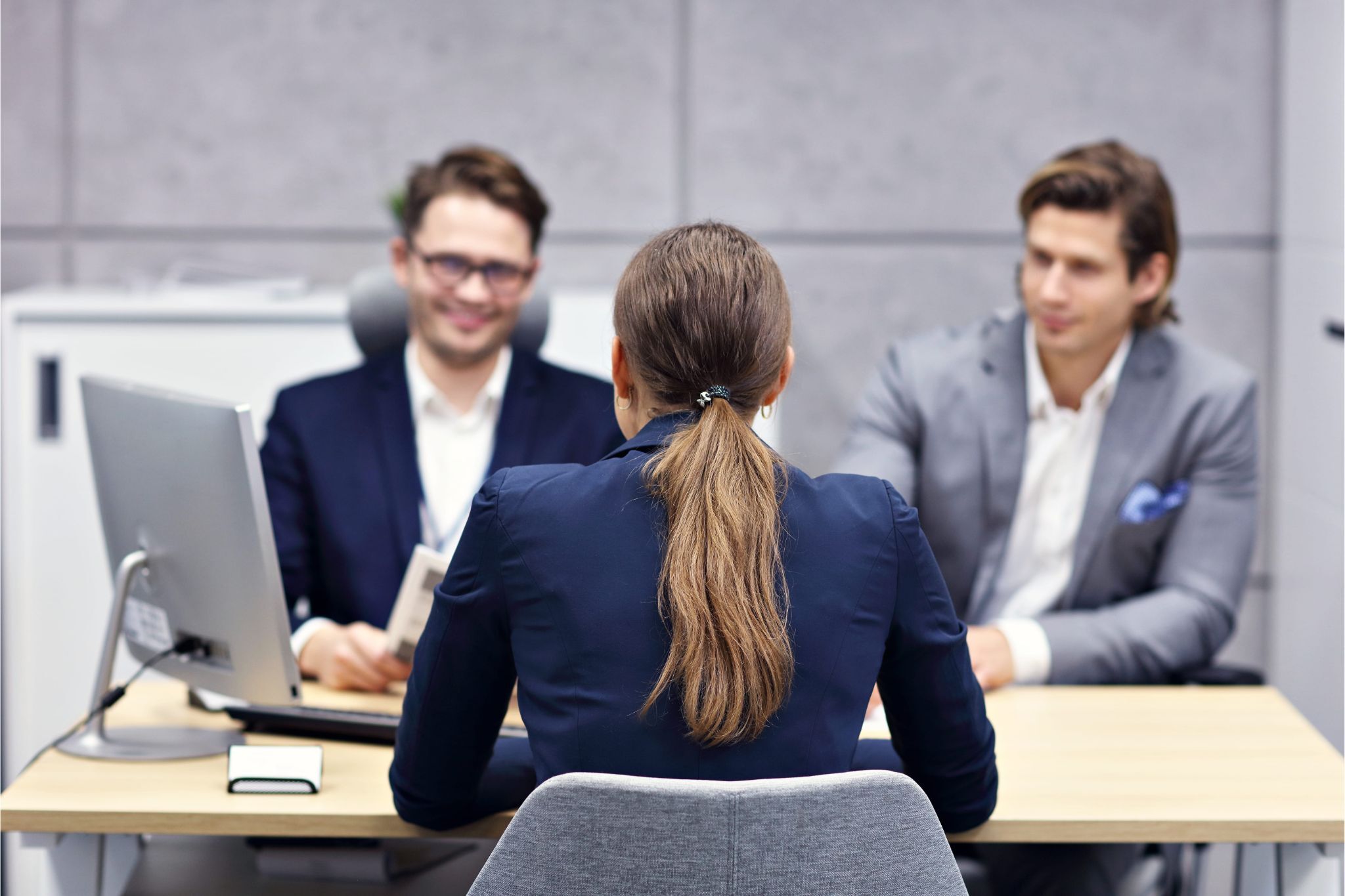 Job candidate meeting recruitment consultants to start career journey with expert consultancy support