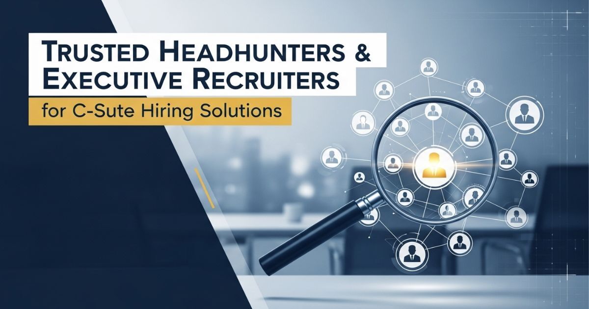 Professional headhunters and recruiters providing reliable C-Suite Hiring Solutions for companies.