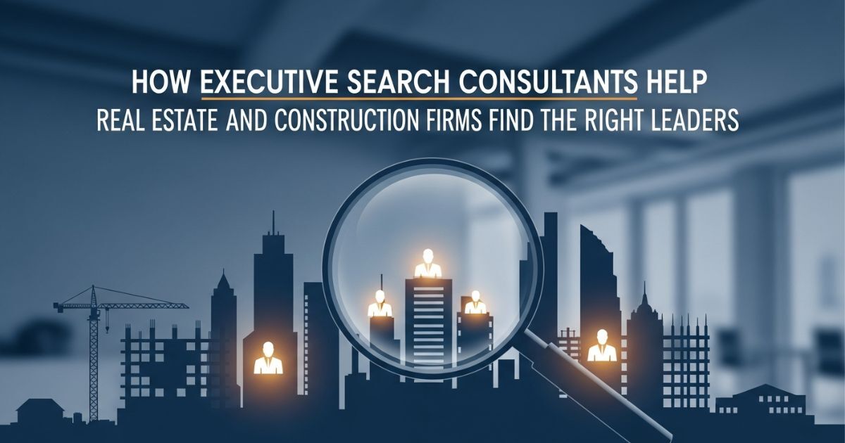Executive Search Consultants helping real estate and construction companies identify top leadership talent.